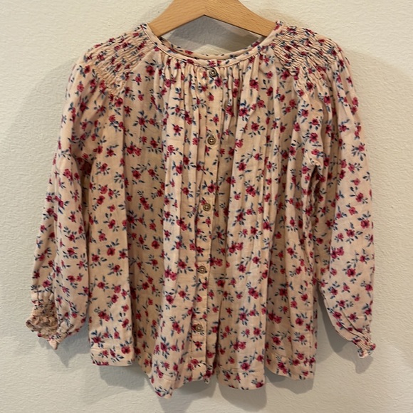 NWT Zara Girls Smocked Floral Blouse! - Picture 7 of 12